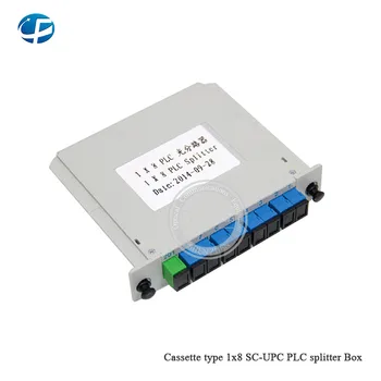 

5 pcs 1*8 SC-UPC PLC splitter Cassette Box Splitter Card Inserting singlemode fiber optic SC UPC Cassette Box free shipping