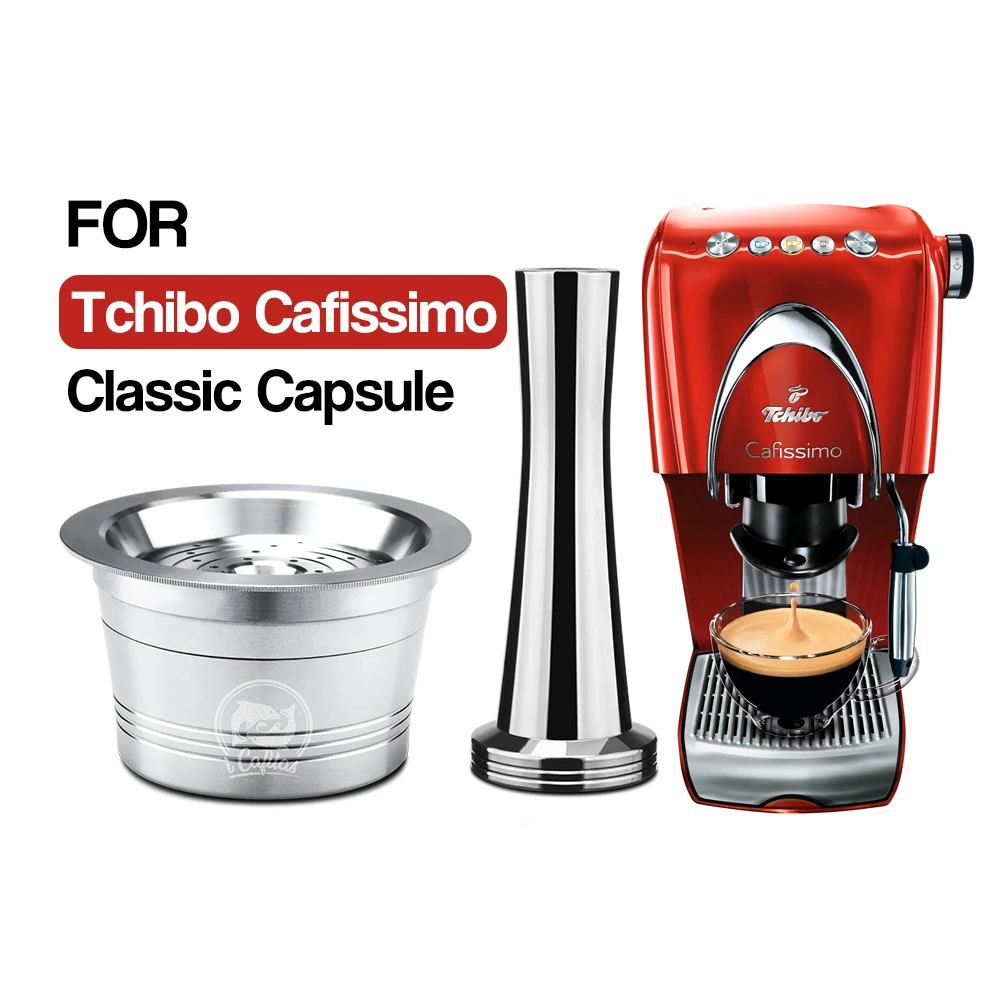 

ICafilas Stainless Steel Refillable Reusable Coffee Capsule Cafeteira Filter for Caffitaly & Tchibo Cafissimo Classic Machine