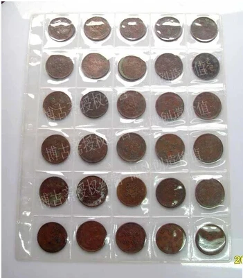 30 pieces/page storage coins album sheets loose-leaf inners of Coin Holders coins collection album coin collection album 10PCS/Lot