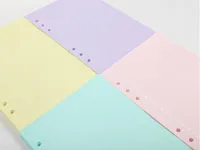 2015 Dokibook Notebook Accessories A5 A6 Solid Color Planner Inners Filler Papers 50pcs Set Inside1