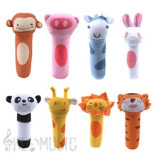 8 шт./партия, разные виды детских игрушек, колокольчики для младенцев, образовательные игрушки погремушки, животные, детская погремушка, Колокольчик для рук, музыкальная игрушка