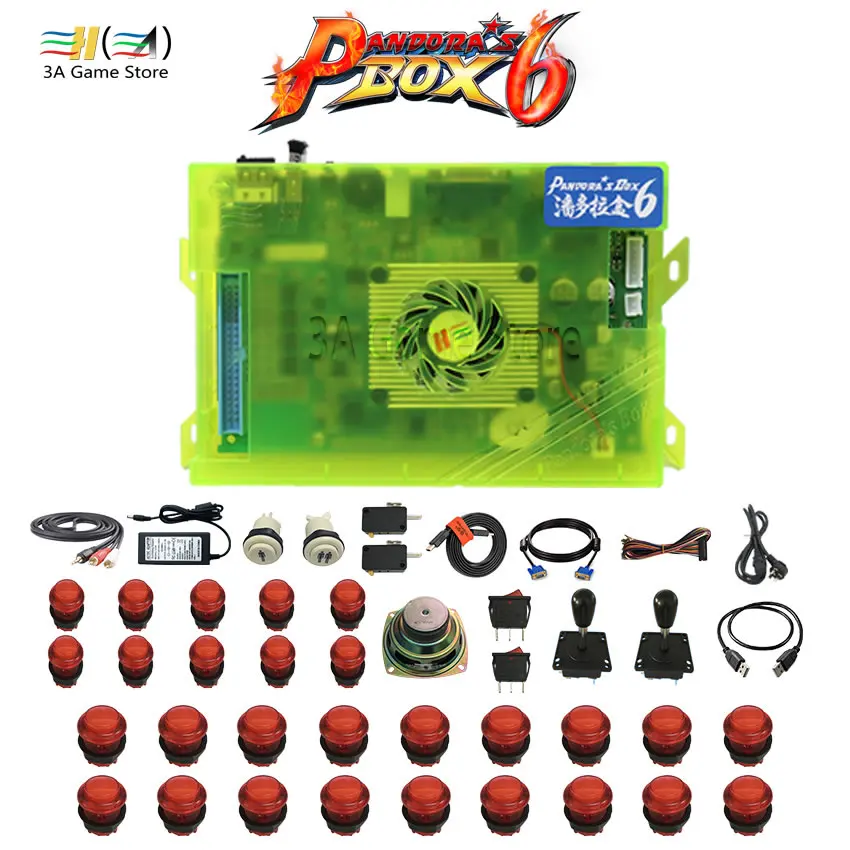 

Pandora box 6 1300 in 1 Diy usb joystick arcade button switch arcade joystick buttons speaker kit for controle arcade machine
