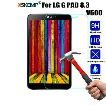 

XSKEMP Original Brand Tablet Real Tempered Glass Film For LG G PAD 8.3 V500 9H LCD Anti-shatter Explosion-Proof Protective Guard