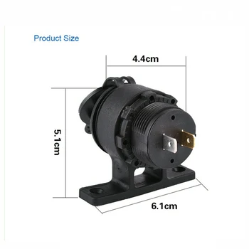 

20Pcs/Lot New Design 12V-24V T-Shape Bracket Double USB With LED Light Adapters Sockets