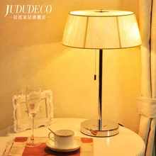 Современная настольная лампа для Спальня Гостиная настольная лампа офис Чтение свет Тенты кнопочный переключатель испанский защитник Освещение