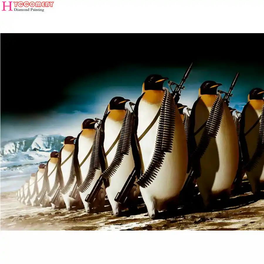 5d алмазная живопись животных Пингвин полная вышивка квадратные алмазы