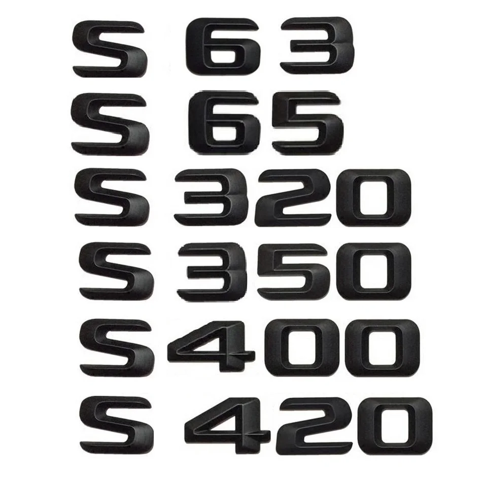 3D Матовый Черный W221 W222 эмблема автомобиля S350 S320 S430 S500 S63 S65 значок стикер Авто 4matic
