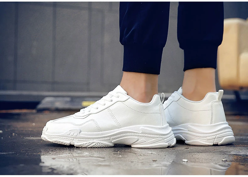 Mens Chunky Trainers Sneaker Winter PU Leather Men Sneakers Luxury Brand Black High Platform Sneakers Men Brand Shoes Classic  (14)