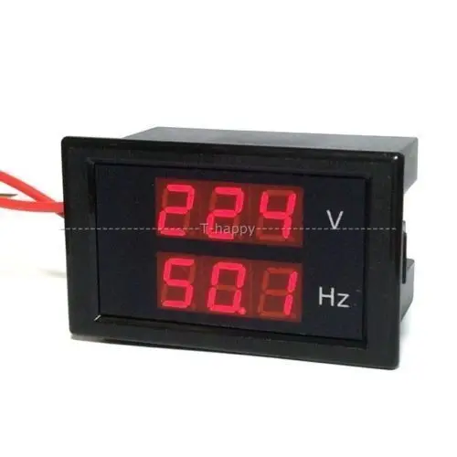 2 in 1 Digital dual display AC voltmeter frequency teste meter LED volt 110V 220V voltage: 80-300.0V 45-65Hz | Электронные