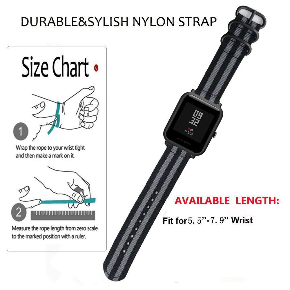 Цветной нейлоновый браслет Eastar для Xiaomi huami Amazfit Смарт часы Youth Edition Bip BIT PACE Lite