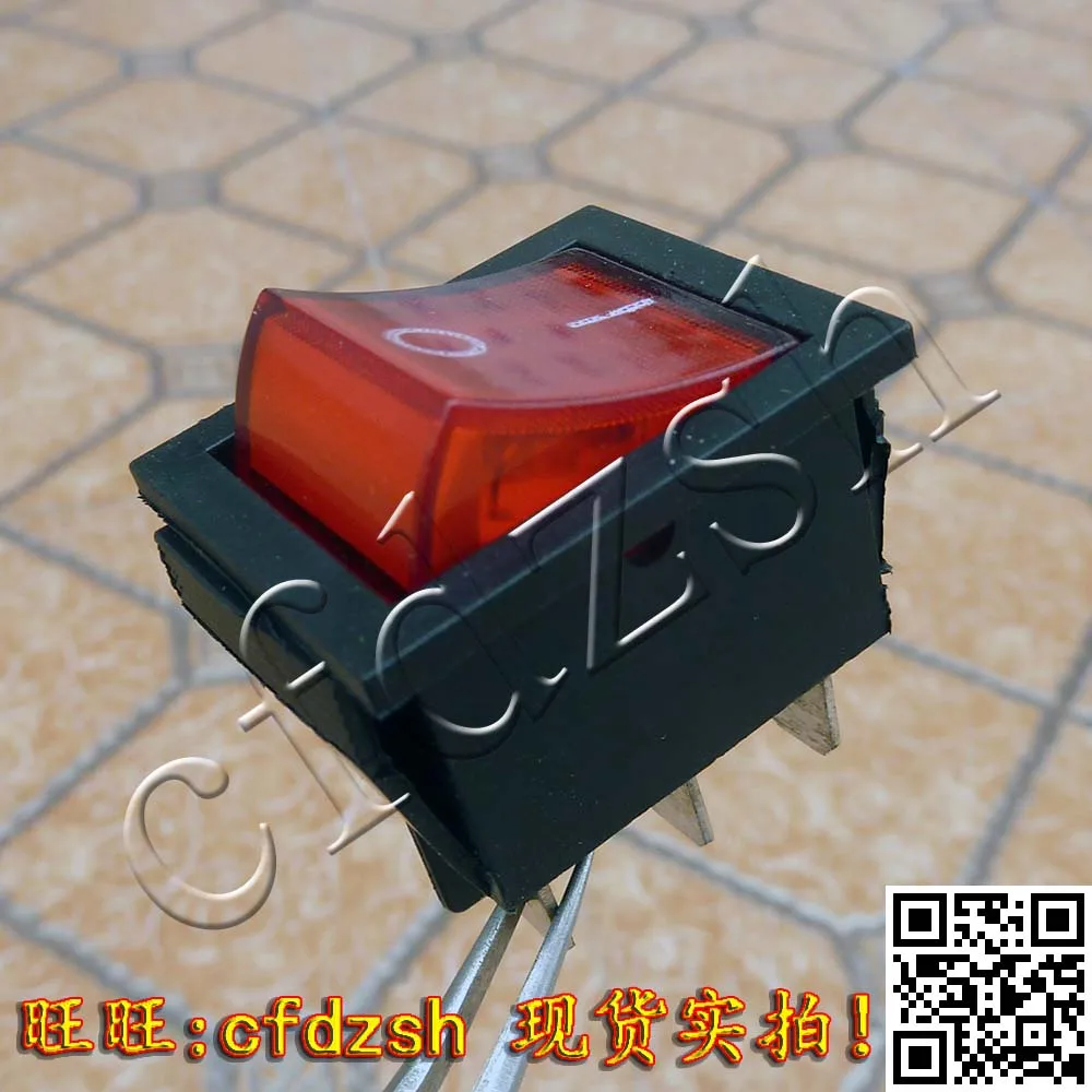 

KCD4-202 boat switch red 6 feet 2 files with lights KCD2 KCD7 rocker switch copper feet