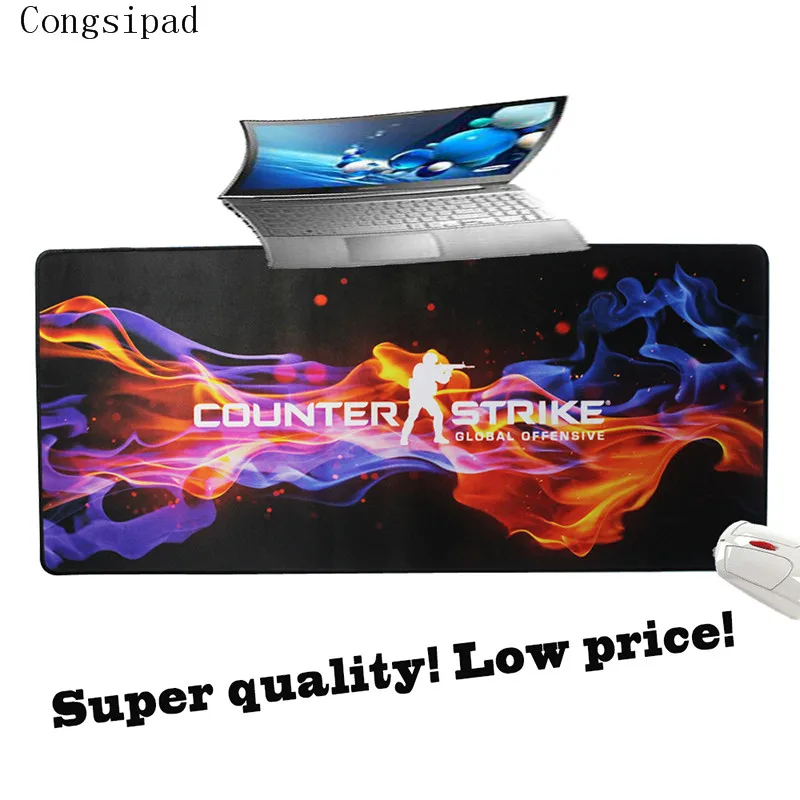 Congsipad Logo Large Mouse Pad 900*400mm Speed Locking Edge Keyboards Mat Gaming Mousepad Desk Mat for Csgo  DOTA2