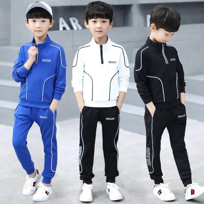 

Children's clothing boy spring suit 2019 new spring and autumn children's big children's sports sweater two-piece