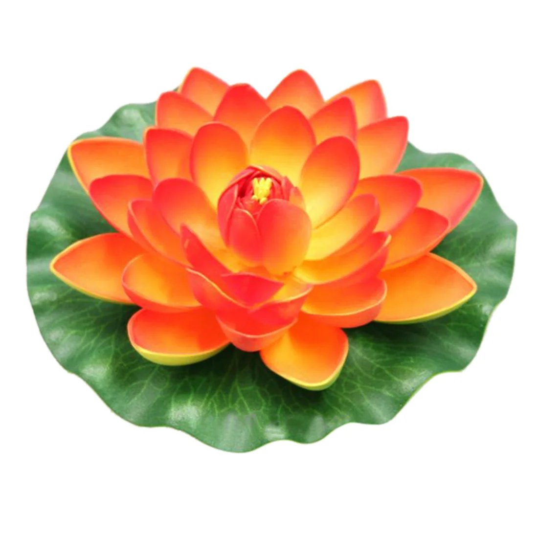 surwish 2Pcs 18cm Water Lilies Artificial Pond Plants EVA Real Touch