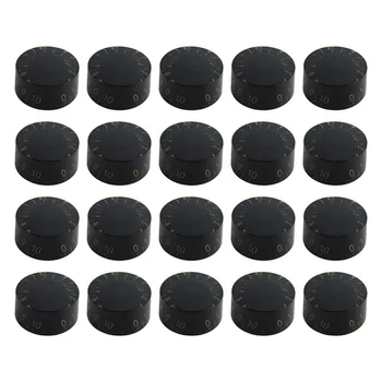 

NEW 20pcs/Pack Electric Guitar Knobs Volume Tone Knobs Black for LP SG Guitar Accessories