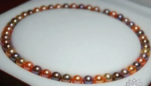 

HUGE 18" 10-12MM SOUTH SEA PINK BLACK PEARL NECKLACE AAA