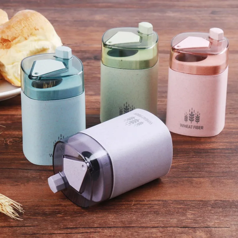 Wheat Toothpick Holder Pressing Automatic Toothpick Dispenser Box