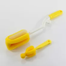 2 шт./компл. пластиковая губка носик трубка молочная вода бутылочка для новорожденных Чистая щетка 360 градусов Губка Очиститель Щетка