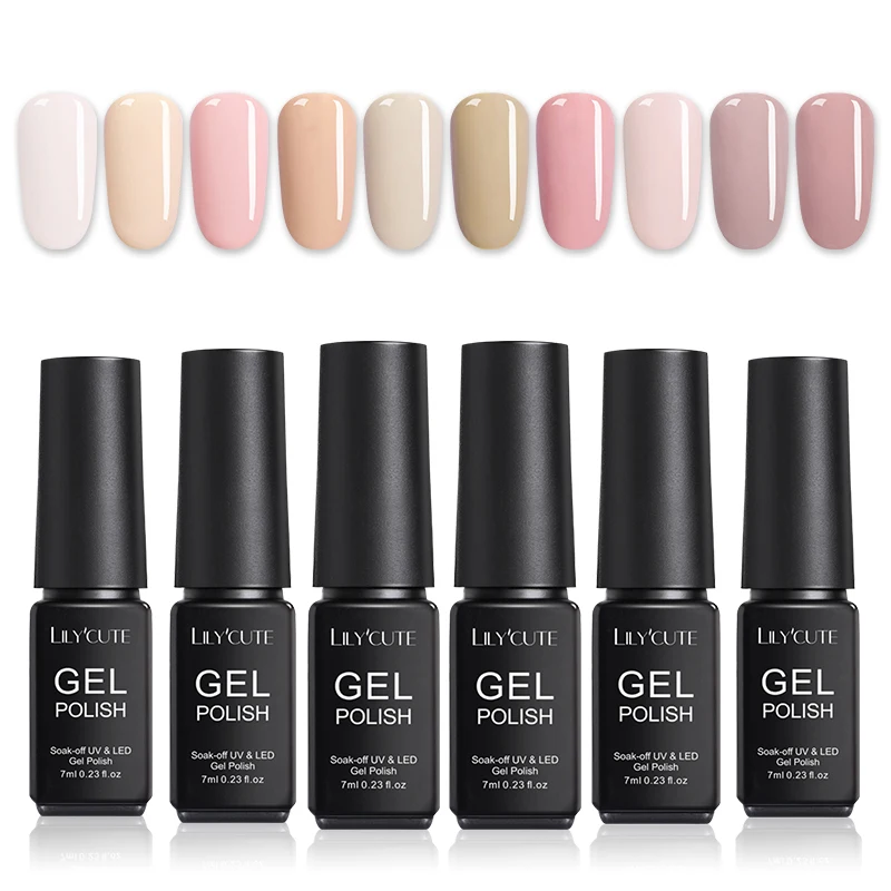 LILYCUTE 7 ، l سلسلة شاحب البنفسجي هلام مسمار البولندية طويلة الأمد نقع معطلة الأشعة فوق البنفسجية LED جيل للأظافر ورنيش مانيكير مسمار الفن هلام