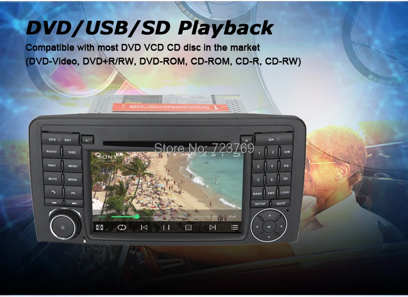 Flash Deal 16 GB Flash, 4 Core, 1024X600 Android 5.1 Car DVD Player for Mercedes-Benz R Class W251 with GPS Navigation System Bluetooth 6