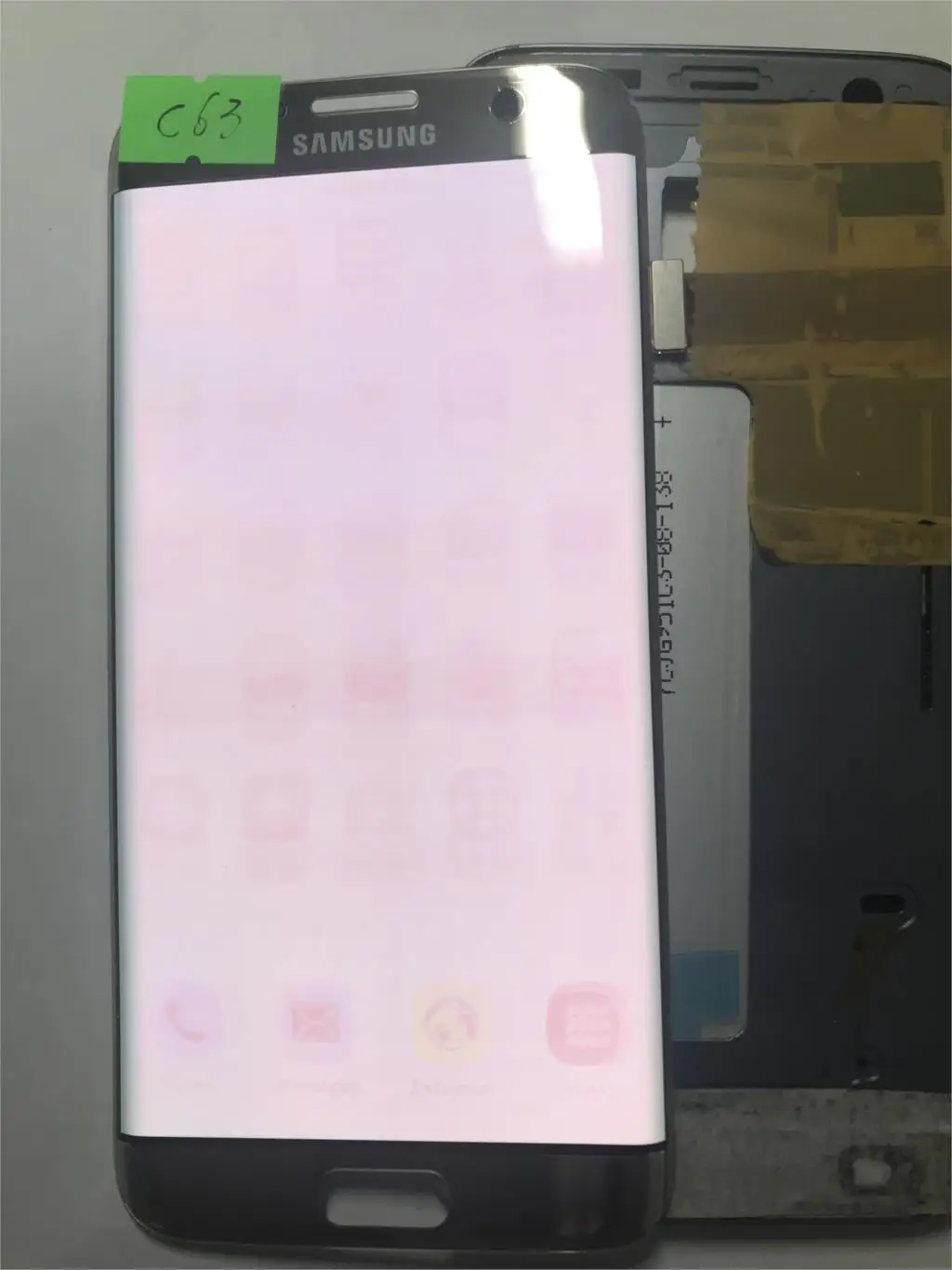 

NO.C63 For Samsung S7 Edge G935F G935A G935FD Big Shadow Lcd Display With Touch Screen Digitizer 5.5'' Super AMOLED Gold