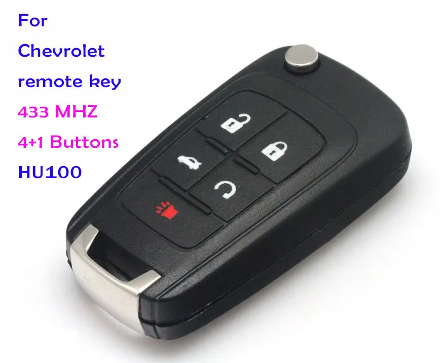 

Car alarm system Chevlote Auto remote car key (4+1) 5 buttons ID46 chip 433MHZ,Free Shipping