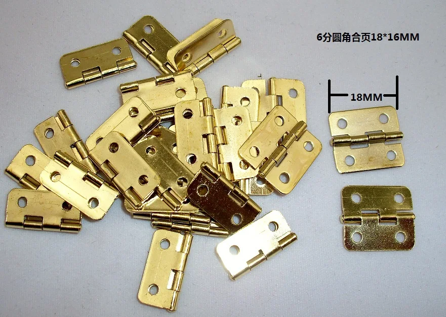 100pcs 18*16MM Wooden box Small hinge box accessories Metal Flat Hinge