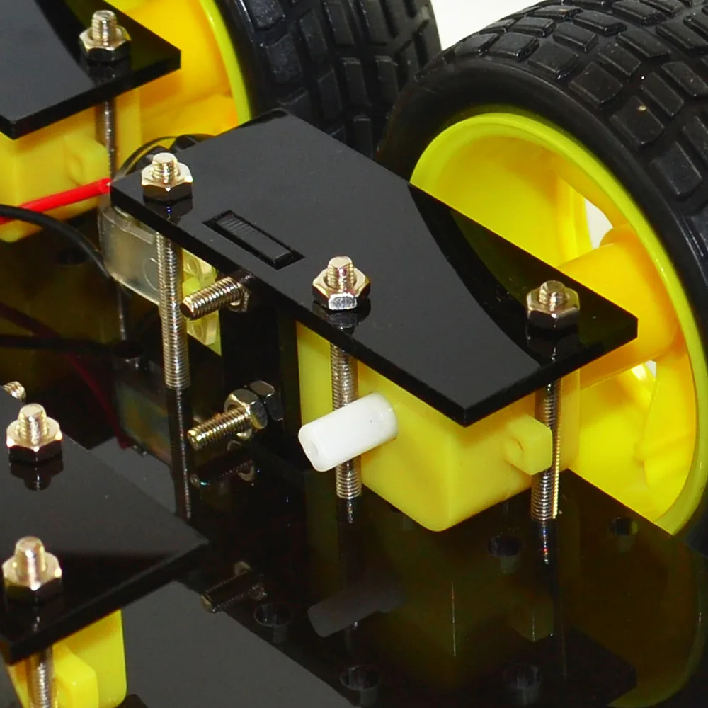 2 schicht 4WD Smart auto chassis vier rad stick smart car kit für arduino Chassis DIY Kit