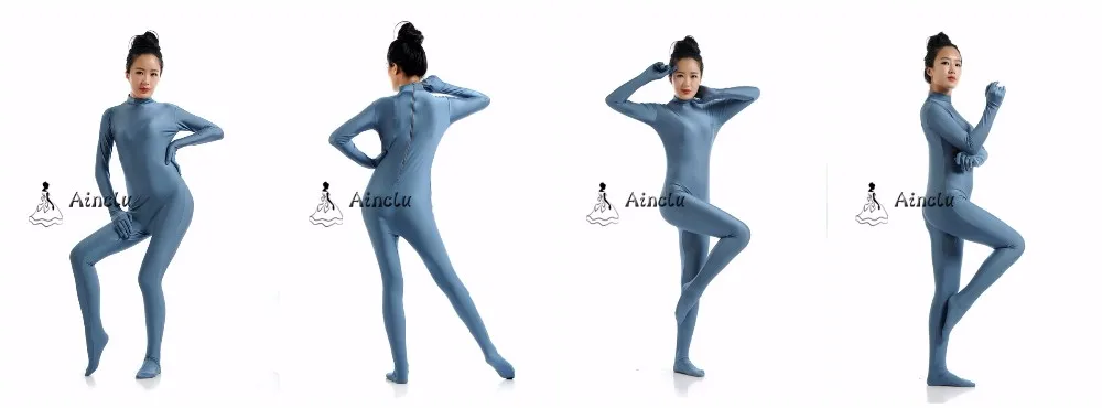 Ainclu Women’s Hoodless Zentai Catsuit Multicolor -Zentai shop online