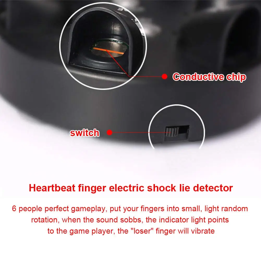 ouying1418 Electric Finger Game Machine Electric Shocking Roulette Lie Detector Toy 