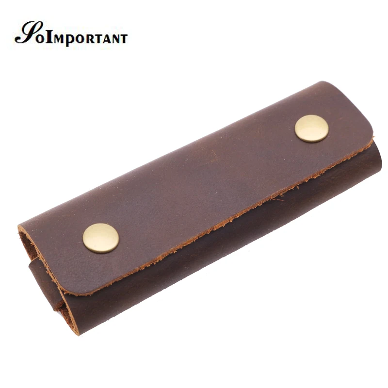 Винтажный ключница из натуральной кожи женские бумажники для ключей ручной