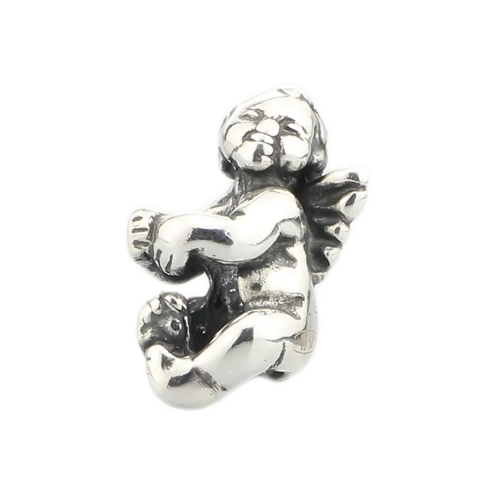 

925 Sterling Silver Jewelry Cherub Little Angel Charms Beads Fits European Brand Troll Bracelet beads for jewelry making