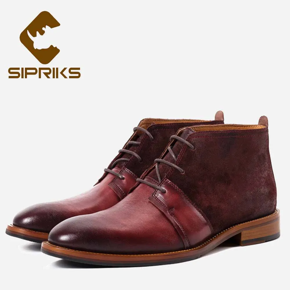 burgundy desert boots