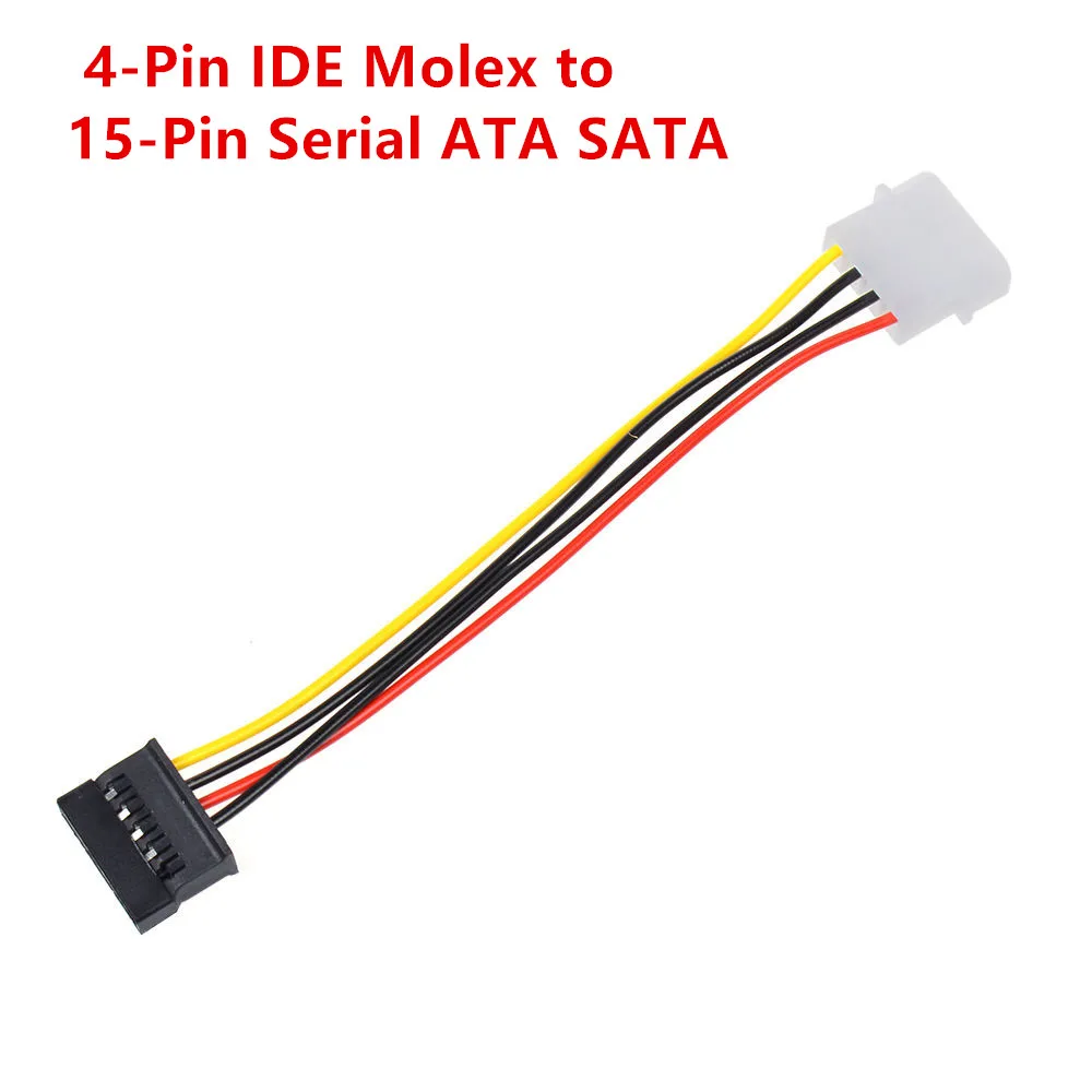 Кабель для компьютера 4/15 Pin IDE разветвитель питания 1 штекер на 2 гнезда IDE/SATA