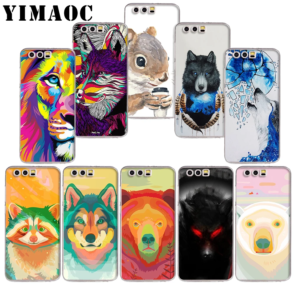 

YIMAOC 140z cute Raccoon Soft TPU Case for Huawei Honor 10 9 lite 7A Pro 7C 7X 8X Nove 3 3i