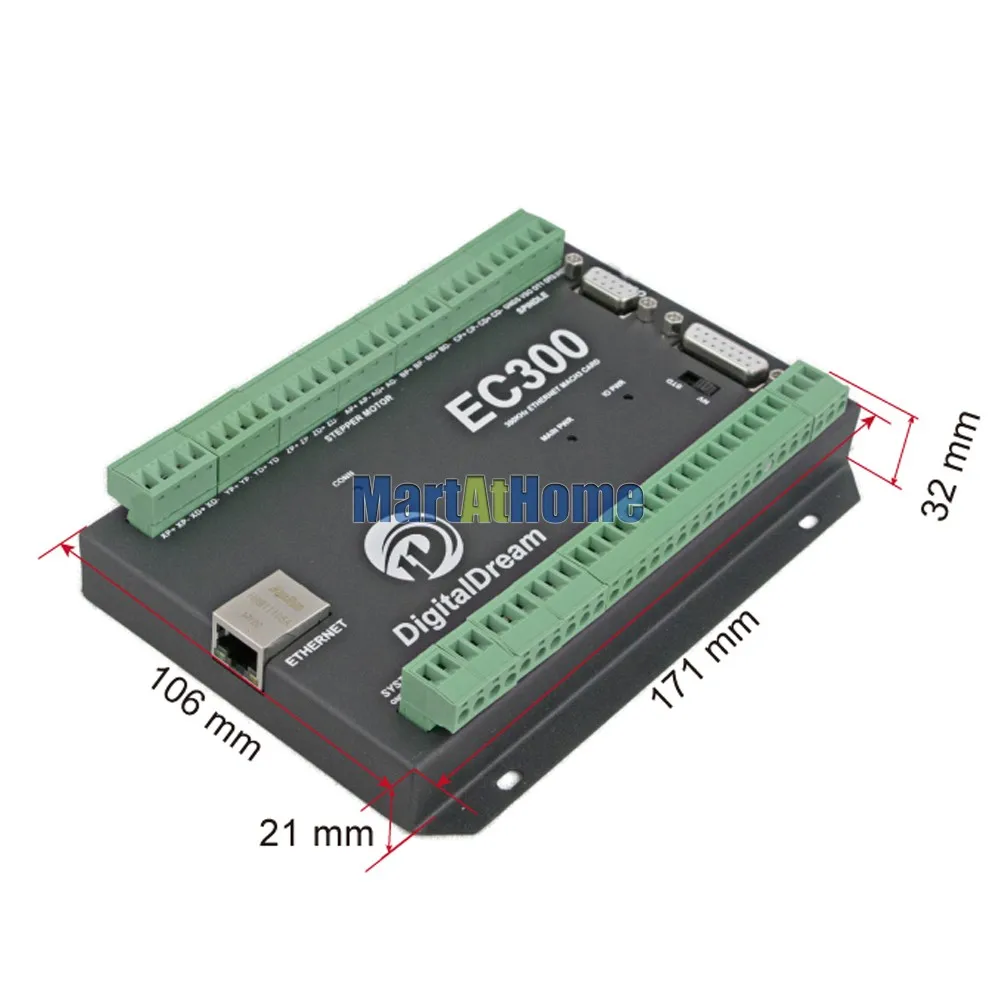Ethernet 3/4/5/6 Axis Mach3 CNC карта управления движения 300 кГц 24 В постоянного тока поддержка