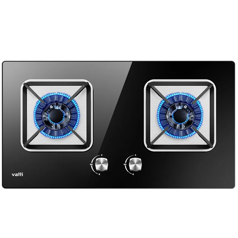 Large Fire Liquefied Gas Stove Dual cooker Bulit in Gas Hobs Home Table Embedded Tempered Glass