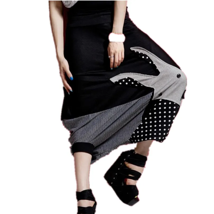

summer new loose large size women's hip-hop pants crotch harem pants