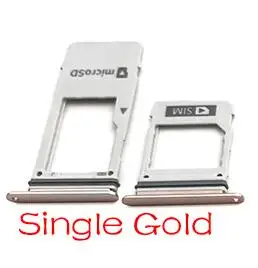 For Samsung Galaxy A8 A530 Micro Nano SIM Card Holder Tray Slot Holder Adapter Socket - Цвет: single gold