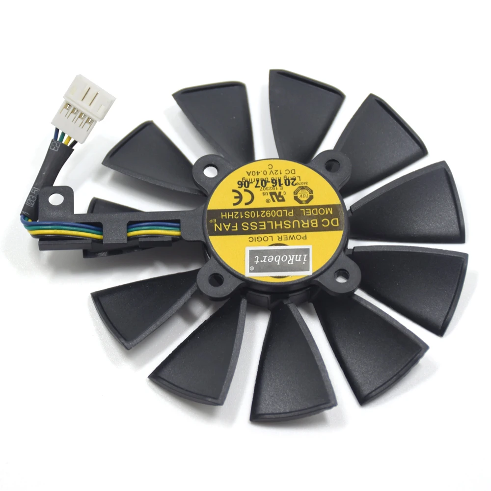 Новый вентилятор охлаждения PLD09210S12HH 87 мм для ASUS ROG STRIX GTX 980Ti 1060 1070 1080 RX580 RX 480 R9 390X 390