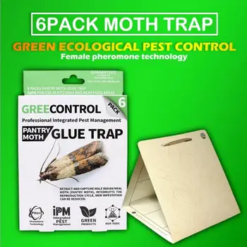 

6Pcs Moth Traps Pest Control Insect Trapper Home Physics Strong Viscose Killer Moth Safety&Non-toxic Pheromone Catcher