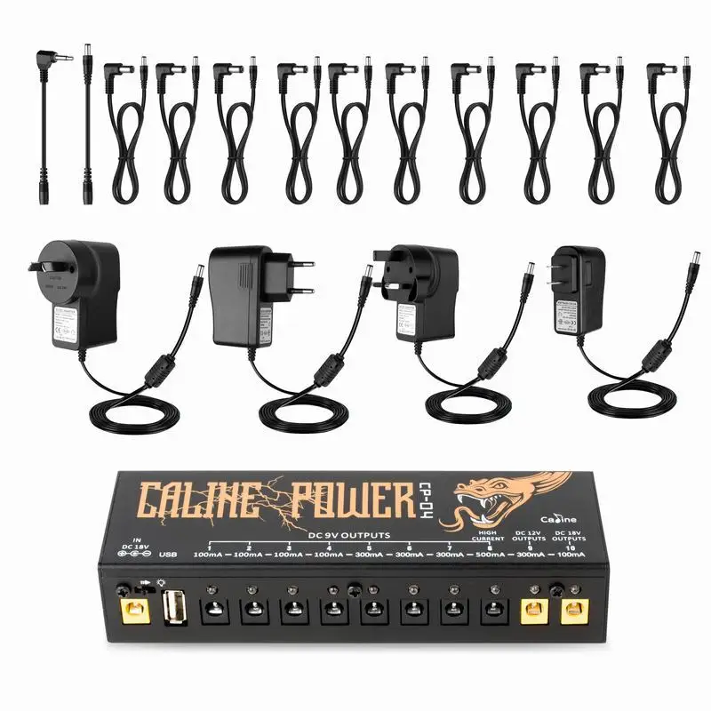 

Caline Guitar Effect Pedals Power supply USB 10 Isolated Output 9V 12V 18V Voltage Short Circuit /Overcurrent Protection