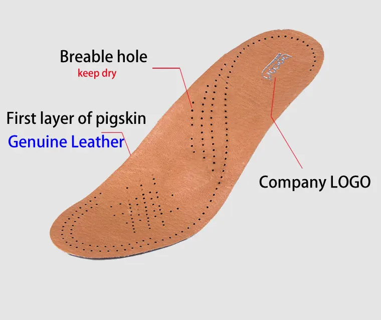Bocan натуральная кожа стельки для обуви Арка Поддержка ортопедические стельки Дышащие для мужчин и женщин