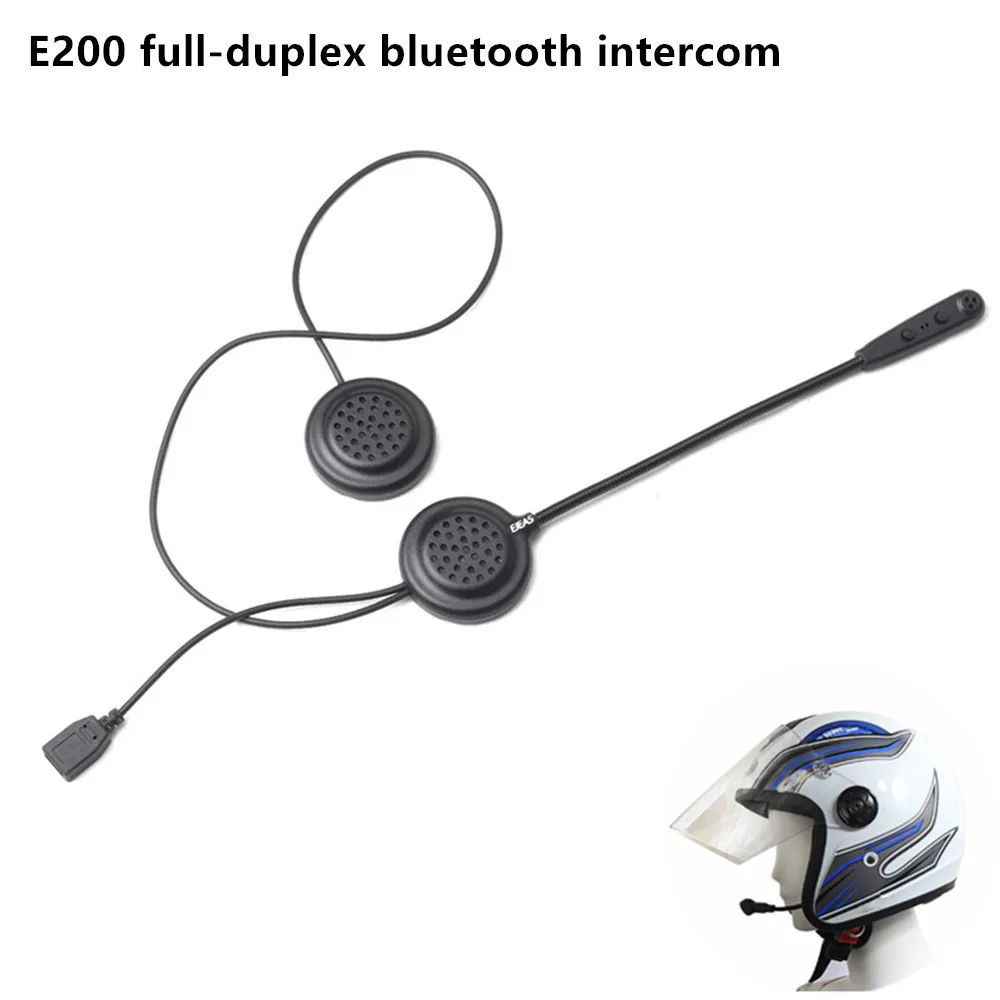 E200 мотоциклетный шлем гарнитура Bluetooth домофон для верховой езды беспроводной полнодуплексный Walkie Talkie Intercomunicador Moto Interphone