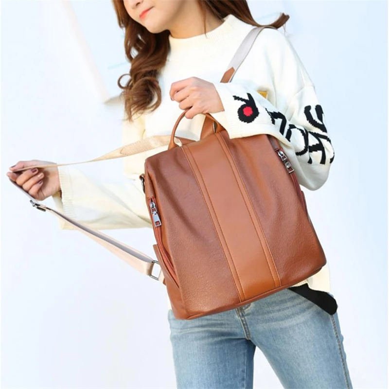 2018 Ocardian new  Women's Fashion Plush Ball Zipper Shoulder Bags Backpack Travel Rucksack2