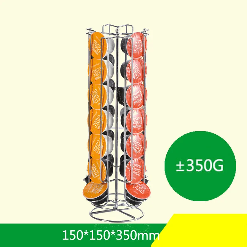 

New Metal Coffee Pod Holder Iron Chrome Plating Stand Coffee Capsule Storage Rack Sliding Coffee Capsule Shelf Multi Size