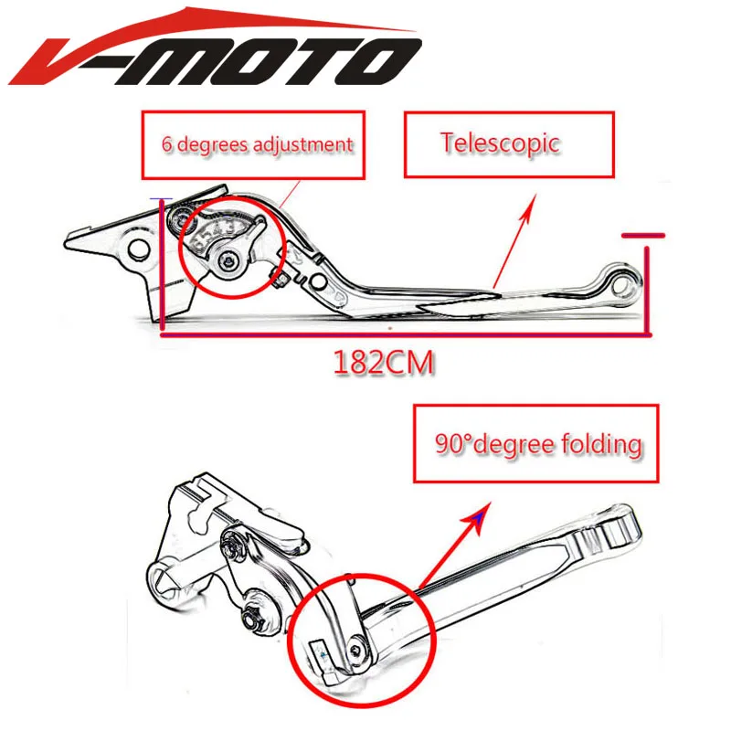 Logo (GPZ1000RX) por Kawasaki GPZ 1000RX GPZ1000RX 1995-1998 CNC Regolabile Allungabile Pieghevole Freno Del Motociclo Frizione