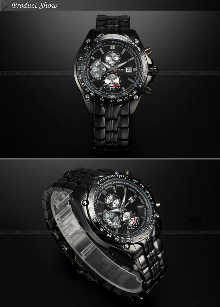 relogio masculino 2018 Hot CURREN Brand Full Steel Sport Watch Men Luxury Brand Quartz Military Sport Watches Men's Wristwatch