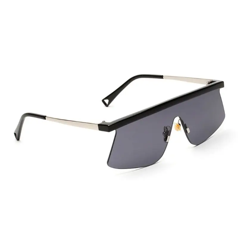 New Chic Sunglasses One-piece Flat Top Personality Creative UV400 Eye Protection Brand Design Driving Party Gifts Eyewear Unisex