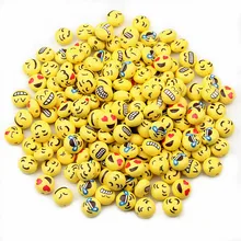 25 шт DIY бисерные ювелирные изделия Полимерная глина бусины улыбка лицо бусины из фимо Бисероплетение бусины для ожерелья Браслет 12 мм